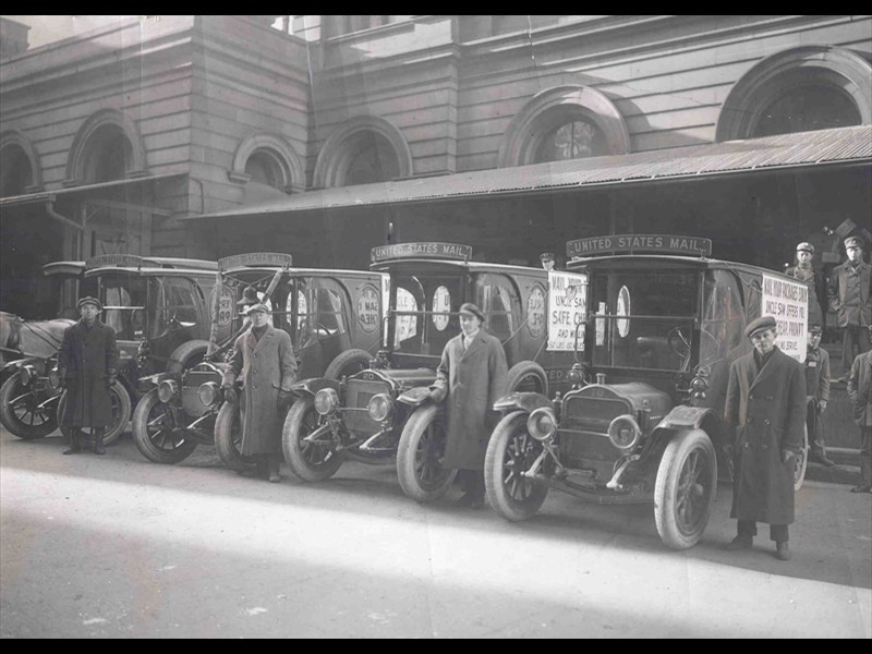 1914 Mail Trucks Minneapolis Minn