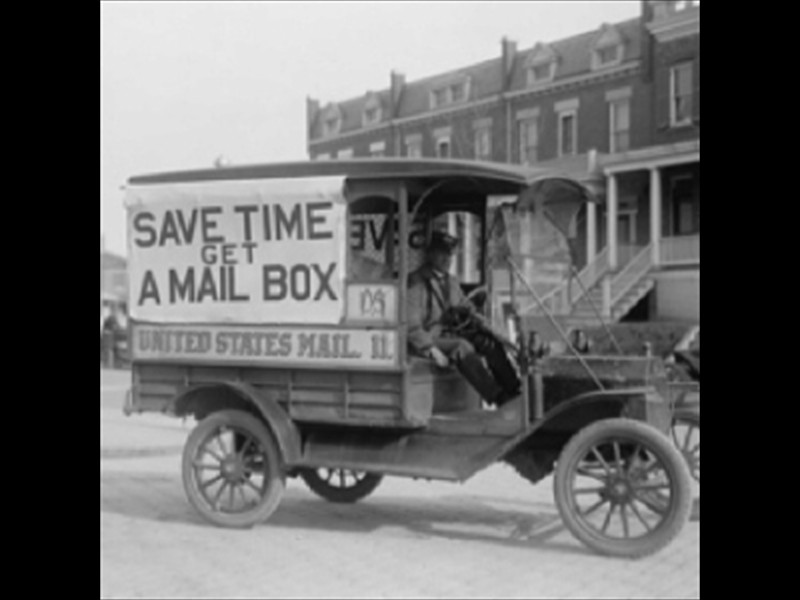 1918 Save Time Mail truck